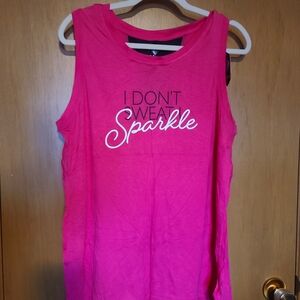 LuLaRoe Pink Tank Top with Motivational Print